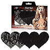 Черные кружевные и сатиновые пэстисы-сердца SATIN & LACE HEART EF-PS02 Черные кружевные и сатиновые пэстисы-сердца SATIN & LACE HEART EF-PS02