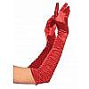 �������� Ruched Satin Gloves OS LA2042red