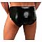 Латексные трусы со встроенной анальной втулкой, L