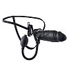       Inflatable Vibrating Hollow Silicone Strap-On - 20 .