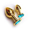   Butt Plug Gold Large Blue