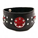 <strong>Кожаный ошейник с клепками и кольцами</strong> <br />
Кожаный ошейник с клепками и кольцами. <div class="charTableblock"><div><span>Материал</span>: кожа</div><div><span>Цвет</span>: черный</div><div><span>Производитель</span>: БДСМ арсенал, Россия</div></div> Кожаный ошейник с клепками и кольцами
Кожаный ошейник с клепками и кольцами.