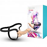 <strong>Женский страпон на тонких эластичных ремнях - 23 см.</strong> <br />
Женский фаллопротез, состоящий из специальных эластичных трусиков и прикрепляемого к ним фаллоимитатора с мягкой и нежной на ощупь реалистичной насадкой. <div class="charTableblock"><div><span>Длина, см</span>: 23</div><div><span>Диаметр, см</span>: 5</div><div><span>Длина, см</span>: 21-24</div><div><span>Диаметр, см</span>: 5</div><div><span>Материал</span>: силикон</div><div><span>Цвет</span>: телесный</div><div><span>Особенности</span>: комплект</div></div> Женский страпон на тонких эластичных ремнях - 23 см.
Женский фаллопротез, состоящий из специальных эластичных трусиков и прикрепляемого к ним фаллоимитатора с мягкой и нежной на ощупь реалистичной насадкой.