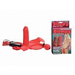 <strong>Женский страпон с вибратором</strong> <br />
Женский страпон BLIMPY состоит из фаллопротеза и трусиков. Уникальная великолепная форма фаллоса-насадки способна расширяться, что несомненно доставит Вам массу приятных ощущений! Фаллос-насадка имеет грушу, с помощью которой можно увеличить его диаметр до 9 см. Для более сильной и интенсивной стимуляции фаллопротез снабжен вибратором, степень вибрации которого регулируется выносным пультом. Размер трусиков можно регулировать, благодаря тому, что они на липучке. Страпон BLIMPY выполнен из материала латекс красного цвета. <div class="charTableblock"><div><span>Длина, см</span>: 15</div><div><span>Диаметр, см</span>: 3.8</div><div><span>Длина, см</span>: 13-16</div><div><span>Диаметр, см</span>: 3</div><div><span>Материал</span>: латкес</div><div><span>Цвет</span>: красный/розовый</div><div><span>Особенности</span>: комплект; с вибрацией; расширяющийся</div></div> Женский страпон с вибратором
Женский страпон BLIMPY состоит из фаллопротеза и трусиков. Уникальная великолепная форма фаллоса-насадки способна расширяться, что несомненно доставит Вам массу приятных ощущений! Фаллос-насадка имеет грушу, с помощью которой можно увеличить его диаметр до 9 см. Для более сильной и интенсивной стимуляции фаллопротез снабжен вибратором, степень вибрации которого регулируется выносным пультом. Размер трусиков можно регулировать, благодаря тому, что они на липучке. Страпон BLIMPY выполнен из материала латекс красного цвета.