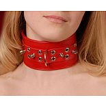 <strong>Широкий красный кожаный ошейник с шипами </strong> <br />
Изготовлен из натуральной кожи с велюровой подкладкой. <div class="charTableblock"><div><span>Материал</span>: кожа</div><div><span>Цвет</span>: красный, розовый</div><div><span>Производитель</span>: Sitabella, Россия</div></div> Широкий красный кожаный ошейник с шипами
Изготовлен из натуральной кожи с велюровой подкладкой.