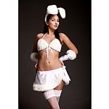 <strong>Костюм сексуальной зайки</strong> <br />
Топ, юбка, перчатки, ободок с ушками <div class="charTableblock"><div><span>Размер</span>: S (42-44); M (44-46)</div><div><span>Цвет</span>: белый</div><div><span>Производитель</span>: FlirtOn, Россия</div></div> Костюм сексуальной зайки
Топ, юбка, перчатки, ободок с ушками