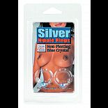 ������ �� ����� Silver with Blue Crystal Bead Nipple Rings 
������ �� ����� Silver with Blue Crystal Bead Nipple Rings.