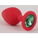 <strong>Пробка силиконовая красная с зеленым стразом 9,5х4см 47155-1-MM</strong> <br />
<div class="charTableblock"><div><span>Длина, см</span>: 9,5</div><div><span>Диаметр, см</span>: 4</div><div><span>Материал</span>: силикон</div><div><span>Цвет</span>: красный/розовый</div><div><span>Особенности</span>: пробка; ювелирка</div><div><span>Особенности</span>: без вибрации; гладкая</div><div><span>Длина, см</span>: 9-12</div><div><span>Диаметр, см</span>: 4</div><div><span>Цвет кристалла</span>: зеленый/салатовый</div></div> Пробка силиконовая красная с зеленым стразом 9,5х4см 47155-1-MM