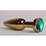 <strong>Золотистая анальная пробка с зеленым кристаллом - 11,2 см.</strong> <br />
Металлическая пробка с ограничительным основанием для безопасного использования. <div class="charTableblock"><div><span>Длина, см</span>: 11.20</div><div><span>Диаметр, см</span>: 2.90</div><div><span>Материал</span>: металл</div><div><span>Цвет</span>: другой</div><div><span>Особенности</span>: пробка; ювелирка</div><div><span>Особенности</span>: без вибрации; гладкая</div><div><span>Длина, см</span>: 9-12</div><div><span>Диаметр, см</span>: 2</div><div><span>Цвет кристалла</span>: зеленый/салатовый</div></div> Золотистая анальная пробка с зеленым кристаллом - 11,2 см.
Металлическая пробка с ограничительным основанием для безопасного использования.