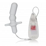 <strong>Вибромассажёр простаты Pocket Exotics Vibrating Anal T Vibe - 12,8 см.</strong> <br />
Гладкий, с эргономично изогнутой для воздействия на сверхчувствительную мужскую точку формой, анальный стимулятор Vibrating Anal T из коллекции портативных аксессуаров Pocket Exotics сделает ваши бэкдор-игры просто незабываемыми. <div class="charTableblock"><div><span>Длина, см</span>: 12,8</div><div><span>Диаметр, см</span>: 2.5</div><div><span>Материал</span>: пластик</div><div><span>Цвет</span>: черный</div><div><span>Особенности</span>: пробка; массажер простаты</div><div><span>Особенности</span>: с вибрацией</div><div><span>Длина, см</span>: 9-12</div><div><span>Диаметр, см</span>: 2</div><div><span>Производитель</span>: California Exotic Novelties, США</div></div> Вибромассажёр простаты Pocket Exotics Vibrating Anal T Vibe - 12,8 см.
Гладкий, с эргономично изогнутой для воздействия на сверхчувствительную мужскую точку формой, анальный стимулятор Vibrating Anal T из коллекции портативных аксессуаров Pocket Exotics сделает ваши бэкдор-игры просто незабываемыми.
