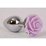 <strong>Серебристая анальная пробка с сиреневой розой - 9,5 см.</strong> <br />
Металлическая пробка с ограничительным основанием для безопасного использования. <div class="charTableblock"><div><span>Длина, см</span>: 9.50</div><div><span>Диаметр, см</span>: 4.00</div><div><span>Материал</span>: металл</div><div><span>Длина, см</span>: 9-12</div><div><span>Диаметр, см</span>: 4</div></div> Серебристая анальная пробка с сиреневой розой - 9,5 см.
Металлическая пробка с ограничительным основанием для безопасного использования.