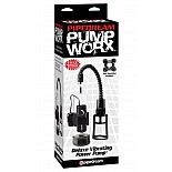 <strong>Мужская вакуумная помпа с вибрацией</strong> <br />
Помпа мужская Deluxe Vibrating Power Pump - профессиональная помпа для создания эрекции путем откачки воздуха с помощью поршня. Поршень позволяет легко и быстро откачивать воздух. Качественный уплотнитель из мягкой резины плотно обхватывает пенис во время процедуры, создавая абсолютную герметичность и вакуум внутри колбы.<br><br>
Имеется функция вибрации с выносным пультом управления. Для снятия лишнего давления на помпе встроен специальный клапан, который срабатывает с одного нажатия кнопки.<br><br>
Прозрачная колба позволит видеть процесс увеличения пениса. В подарок от производителя - эрекционное кольцо, которое поможет продлить эрекцию после применения помпы. Кольцо сначала нужно надеть на край помпы с уплотнителем, а после создания нужной степени эрекции сдвинуть с помпы на основание пениса. Кроме того, использование эрекционного кольца служит механическим пролонгатором: сдавливание кольцом продлит эрекцию и удовольствие, но отложит эякуляцию.<br><br>
Если использовать вакуумную помпу в качестве мастурбатора, то после оргазма нужно отсоединить цилиндр от шланга и промыть теплой водой с мылом. <div class="charTableblock"> </div> Мужская вакуумная помпа с вибрацией
Помпа мужская Deluxe Vibrating Power Pump - профессиональная помпа для создания эрекции путем откачки воздуха с помощью поршня. Поршень позволяет легко и быстро откачивать воздух. Качественный уплотнитель из мягкой резины плотно обхватывает пенис во время процедуры, создавая абсолютную герметичность и вакуум внутри колбы.<br><br>
Имеется функция вибрации с выносным пультом управления. Для снятия лишнего давления на помпе встроен специальный клапан, который срабатывает с одного нажатия кнопки.<br><br>
Прозрачная колба позволит видеть процесс увеличения пениса. В подарок от производителя - эрекционное кольцо, которое поможет продлить эрекцию после применения помпы. Кольцо сначала нужно надеть на край помпы с уплотнителем, а после создания нужной степени эрекции сдвинуть с помпы на основание пениса. Кроме того, использование эрекционного кольца служит механическим пролонгатором: сдавливание кольцом продлит эрекцию и удовольствие, но отложит эякуляцию.<br><br>
Если использовать вакуумную помпу в качестве мастурбатора, то после оргазма нужно отсоединить цилиндр от шланга и промыть теплой водой с мылом.
