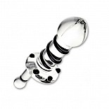 <strong>Прозрачная пробка из стекла с черными деталями и ручкой</strong> <br />
Прозрачная стеклянная анальная пробка с большой головкой. По телу пробки спускается черная спираль, на основании массажные точки, окрашенные в черный цвет. Короткая ручка позволит вращать стимулятор, когда он находится внутри Вас или Вашего партнера. <div class="charTableblock"> </div> Прозрачная пробка из стекла с черными деталями и ручкой
Прозрачная стеклянная анальная пробка с большой головкой. По телу пробки спускается черная спираль, на основании массажные точки, окрашенные в черный цвет. Короткая ручка позволит вращать стимулятор, когда он находится внутри Вас или Вашего партнера.