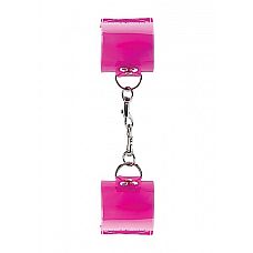  Translucent Handcuffs with Velcro Pink SH-BAD001 
.