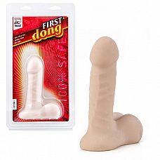 <strong>Первый фаллоимитатор First Dong - 13.5 см.</strong> <br />
Ищете первую реалистичную игрушку? А может уже точно знаете, что хочется? Отличный выбор - мягкий и упругий фаллоимитатор телесного цвета с небольшой мошонкой.<div class="charTableblock"><div><span>Длина, см</span>: 13.5</div><div><span>Диаметр, см</span>: 3.5</div><div><span>Материал</span>: TPE / TPR</div><div><span>Цвет</span>: телесный</div><div><span>Особенности</span>: с мошонкой</div><div><span>Длина, см</span>: 13-16</div><div><span>Диаметр, см</span>: 3</div><div><span>Производитель</span>: Erotic Fantasy, Швейцария</div></div> Первый фаллоимитатор First Dong - 13.5 см.
Ищете первую реалистичную игрушку? А может уже точно знаете, что хочется? Отличный выбор - мягкий и упругий фаллоимитатор телесного цвета с небольшой мошонкой.
