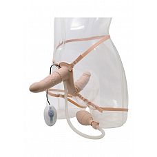   DOUBLE VIBRATING STRAP-ON    - 17 . 
    .