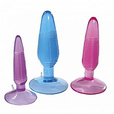      Twirly Trio Jelly Arousal Butt Plugs 
  -        .