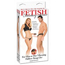 FF VIBRATING HOLLOW STRAP ON - FLESH 336721PD 
   ,   .