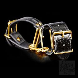 Черные с золотом наручники Cuffs Черные с золотом наручники Cuffs