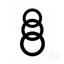 Набор из 3 чёрных эрекционных колец SONO No.25 Набор из 3 чёрных эрекционных колец SONO No.25