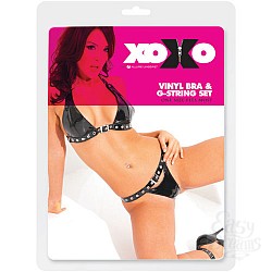 Бра и трусики-стринги из винила 12-5257XO Бра и трусики-стринги из винила 12-5257XO