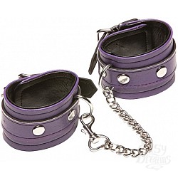 Фиолетовые кожаные наручники X-Play Фиолетовые кожаные наручники X-Play