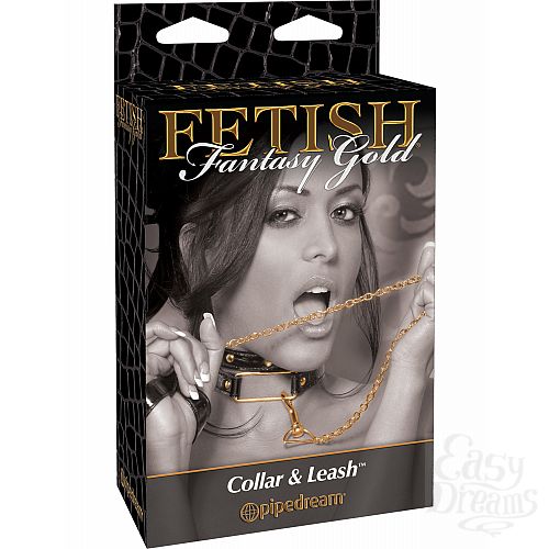  1:   Fetish Fantasy Gold Collar & Leash     
