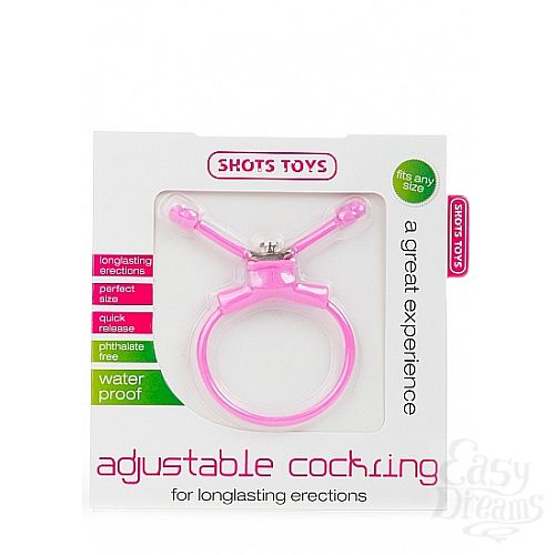  2    Adjustable Cockring Pink SH-SHT156PNK