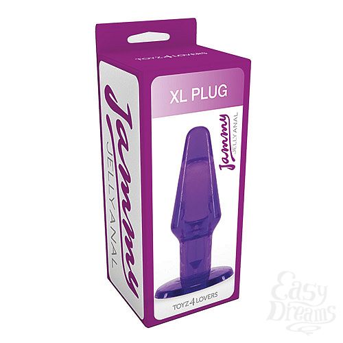  2       JAMMY JELLY ANAL XL PLUG VIOLET - 14 .