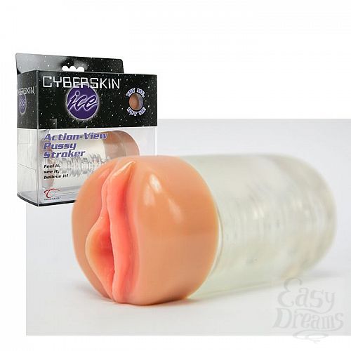  4     CyberSkin Ice Action-View Pussy Stroker