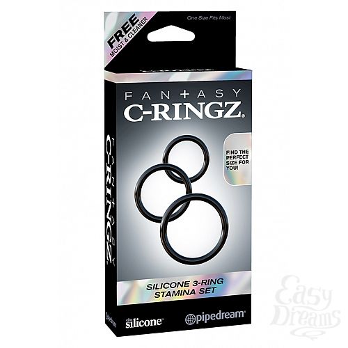 ���������� 1:  ����� �� 3-� ����������� ����� Silicone 3-Ring Stamina Set ������