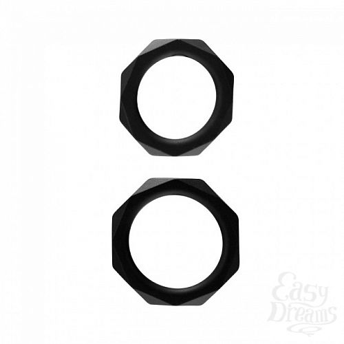 ���������� 2  ����������� ������ Rock Rings The Cocktagon ll 2 Pack Black
