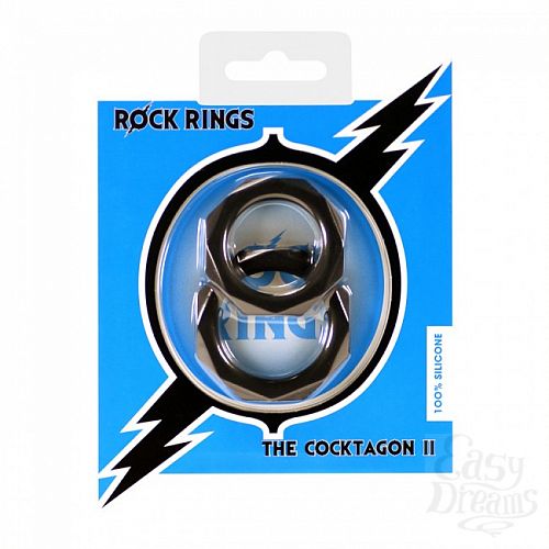 ���������� 3  ����������� ������ Rock Rings The Cocktagon ll 2 Pack Black