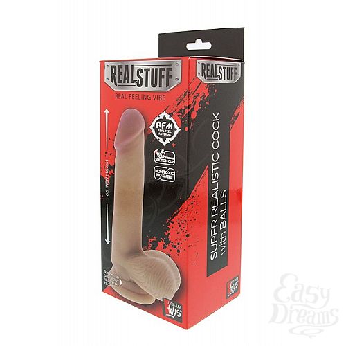  2    REALSTUFF 6.5INCH DONG W. SCROTUM - 16,5 .
