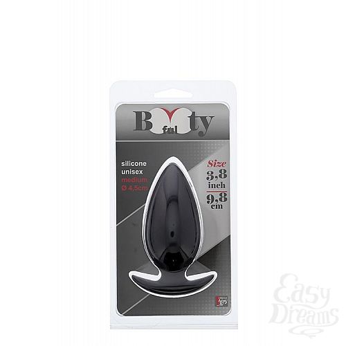  2  ׸   BOOTYFUL ANAL PLUG MEDIUM BLACK - 9,8 .