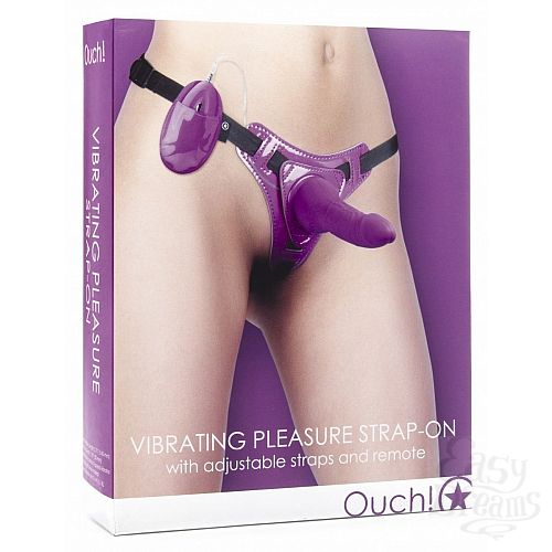 ���������� 2  ���������� ������� � ��������� Vibrating Pleasure Strap-On - 14,5 ��.