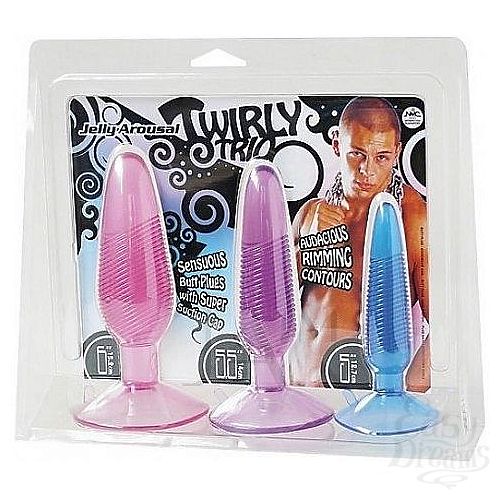  2       Twirly Trio Jelly Arousal Butt Plugs