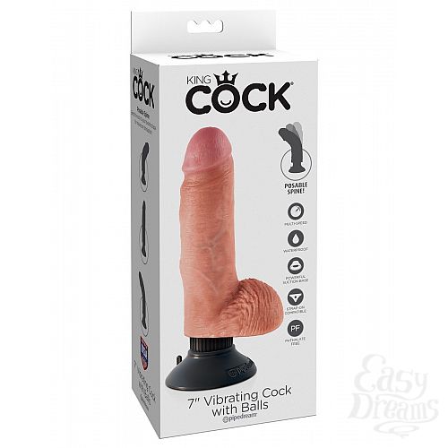 ���������� 4  �������� �������� � �������� � ������� ��������� 7  Vibrating Cock with Balls - 18,4 ��.