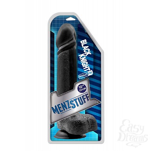  2  ׸   MENZSTUFF BLACK KNIGHT 10INCH BUTT PLUG - 25 .