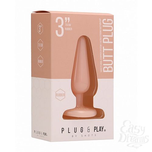  2     Butt Plug Basic 3 Inch - 7,6 .