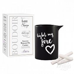      Love In Luxury Seduced Pheromone Soy Massage Candle Black Lace - 154 .
