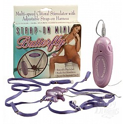 Вибробабочка на ремнях для стимуляции клитора Вибробабочка на ремнях для стимуляции клитора